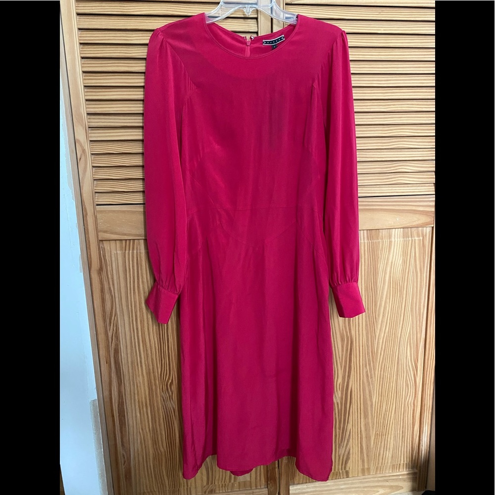 ANTHROPOLOGIE TOCCA Red Pinafore Silk Dress Sz 6